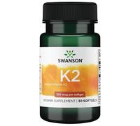Swanson Highly Efficient Natural Vitamin K2 (Menaquinone-7 from Natto) Vitamín K2 for bone and cardiovascular health 30 pcs, softgels, 100 mcg