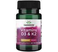 Swanson Vitamins D3 & K2 50mcg & 75mcg Capsules 60 Capsules