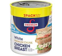 Swanson White Premium Chunk Chicken Breast with Rib Meat in Water, 12.5 oz. (Pack of 2)