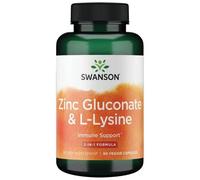Swanson Zinc Gluconate & L-Lysine Capsules 90 Capsules