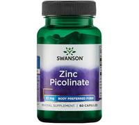 Swanson, Zinc Picolinate, with 22mg Elemental zinc, 60 Capsules, Highly Dosed, SOYA Free, Gluten Free, Non-GMO