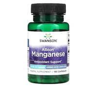 Swansons Swanson - Albion Chelated Manganese | Bioavailable Trace Mineral for Bone & Connective Tissue Support | 10mg - 180 Capsules