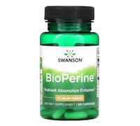 Swansons Swanson - BioPerine Black Pepper Extract | Enhances Nutrient Absorption & Bioavailability | 10mg per Capsule - 60 Capsules