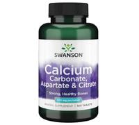 Swansons Swanson - Calcium Carbonate, Aspartate & Citrate, 500mg | Bone Health and Calcium Absorption - 100 Tablets