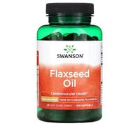 Swansons Swanson - Flaxseed Oil, 1000mg | Heart Health and Omega-3 Support - 100 Softgels