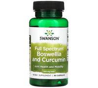 Swansons Swanson - Full Spectrum Boswellia and Curcumin | Joint and Inflammatory Support | 300mg Capsules - 60 Count