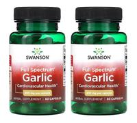Swansons Swanson - Full Spectrum Garlic | Natural Herbal Support for Wellness | 400mg Capsules - 60 Count (Pack of 2)