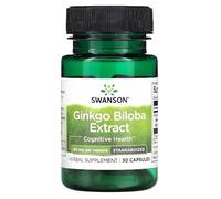 Swansons Swanson - Ginkgo Biloba Extract | Standardized to 24% Flavone Glycosides | Traditional Plant Support for Mental Focus - 30 Capsules
