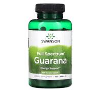 Swansons Swanson - Guarana Seed 500mg | Natural Caffeine Source for Energy & Focus | Herbal Stimulant - 100 Capsules