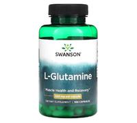 Swansons Swanson - L-Glutamine | Pure Amino Acid for Muscle Recovery & Gut Support | 500mg per Capsule - 100 Capsules