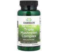 Swansons Swanson - Triple Mushroom Complex | Immune and Antioxidant Support - 60 Capsules