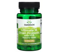 Swansons Swanson - Ultimate 16-Strain Probiotic with Trace Minerals & FOS | Gut Flora & Immune Balance | 3.2 Billion CFU - 60 Vegetarian Capsules