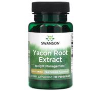 Swansons Swanson - Yacon Root Extract, 100mg | Digestive Health and Metabolism Support - 90 Veggie Capsules