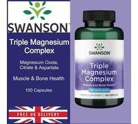 Swanson Triple Magnesium Complex Muscles and heart health 100 pcs, capsule, 400 mg
