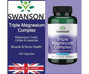 SWANSONs Triple Magnesium Complex Capsules 400mg (100 caps) PREMIUM PRICE