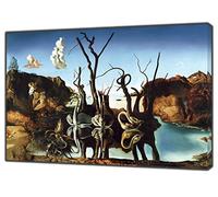 Swant Reflecting Elephant Paint by Salvador Dali Picture Paint Picture Reproduction Print On Framed Canvas Wall Art Home Decoration 34’’ x 24’’inch(86x 60 cm) -18mm Depth