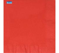 Swantex Red Napkins 40cm 3ply - Pack of 100 | Disposable Napkins, Party Napkins, Paper Napkins, Dinner Napkins