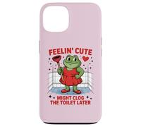 Swap Frog Feeling Cute Might Clog the Toilet Later Case for iPhone 13