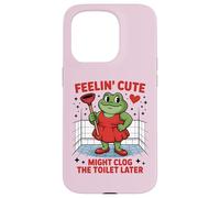 Swap Frog Feeling Cute Might Clog the Toilet Later Case for iPhone 15 Pro