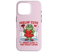 Swap Frog Feeling Cute Might Clog the Toilet Later Case for iPhone 16 Pro