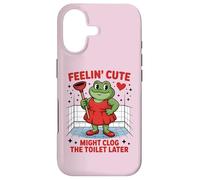 Swap Frog Feeling Cute Might Clog the Toilet Later Case for iPhone 17