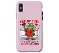 Swap Frog Feeling Cute Might Clog the Toilet Later Case for iPhone X/XS