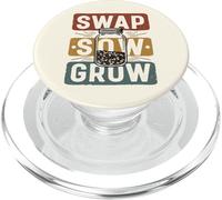Swap Sow Grow Seed Swap Day Graphic PopSockets PopGrip for MagSafe