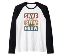 Swap Sow Grow Seed Swap Day Graphic Raglan Baseball Tee