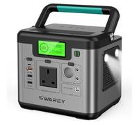 SWAREY Portable Power Station, 518Wh Power Staion with 500W(Surge 1000W) AC Outlet, PD 65W USB-C Port, Solar Generator for Outdoors Camping Travel Fishing RV