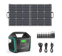 SWAREY Portable Power Station 725Wh with 100W Solar Panel, 2x 1000W (1500W Surge) AC, 2x 65W USB-C Fast Charging, Solar Generator for Outdoors Camping Travel RV Home