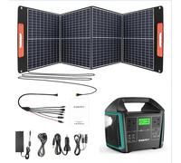 SWAREY Portable Power Station S1000, 725Wh Solar Generator with 100W Solar Panel, 2x 1000W (1500W Surge) AC, 2x 65W USB-C Fast Charging for Outdoors Camping Travel RV Home