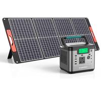 SWAREY Portable Power Station S500, 518Wh Solar Generator with 100W Solar Panel, 500W (Peak 1000W) AC, 65W USB-C Fast Charging for Camping Outdoors Travel Fishing RV