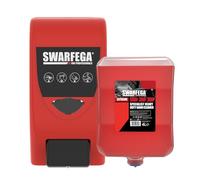 Swarfega Dispenser & Extreme Hand Cleaner Bundle - Orange - 4 Litre | Wall-mounted dispenser + Swarfega Extreme cartridge refill. Removes oil & grease. For professional use only.