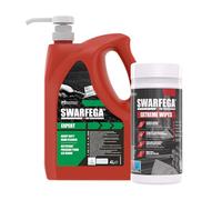 Swarfega Extreme Heavy-Duty Hand Cleaning Bundle - Expert Industrial Hand Cleaner 4 L Pump + Extreme Hand Cleaning Wipes (70) - Removes Oil, Grease, Paint & Grime - For Professional Use Only