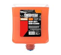 Swarfega Orange Hand Wash, Solvent-Free Heavy Duty Hand Cleaner with Natural Scrub and Moisturisers, Gentle on Skin 2L Cartridge