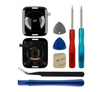 SWARK Back Cover Glass Heart Rate Part Connector Compatible with Apple Watch with Tools (4th 44mm Cellular/LTE+GPS)