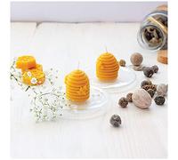 Swarm - Pack of 3 Beeswax Candles - Hand Made Scented Pure Aromatic Beeswax Candles - Swarm