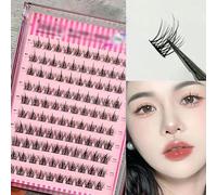 Swarous Waterproof Glue-Free Realistic False Eyelashes,Self Adhesive Eyelashes Clusters,Self Adhesive Eyelashes No Glue Needed False Lashes,Reusable Lashes Self Adhesive For Beginners(01)