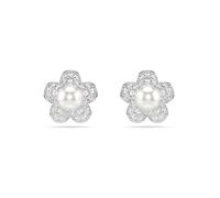 Swarovski Jewellery Swarovski x Ariana Grande Round Cut Crystal & Pearl Flower Stud Earrings 1.1 x 1.1cm