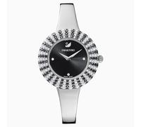 Swarovski 5484076 Crystal Rose Women's Watch - 34mm Stainless Steel, 50m Water Resistant, Swiss Made, Black Dial with 215 Crystals