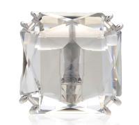 Swarovski 5600756 Mesmera Crystal Single Square Cut White Rhodium Plated Women's Clip On Earring, Large, Clear