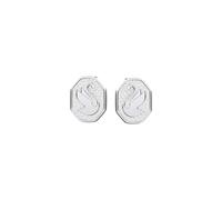 Swarovski Signum Swan Stud Earrings White Crystal Rhodium Plated Women 5621097