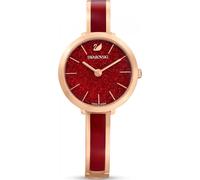 Crystalline delight watch, Swiss Made, Metal bracelet, Red, Rose gold-tone finish