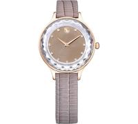 SWAROVSKI Watch Nova Rose Gold Tone Beige Crystal face Leather Strap 5649999