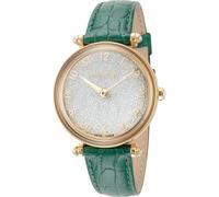 Swarovski Crystalline Wonder Green Leather Gold-Tone Watch
