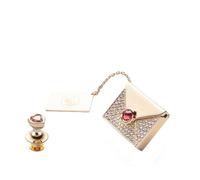 Swarovski 5665842 Letra Brooch In Gold Gold