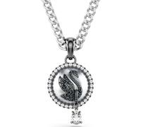 Swarovski 5680868 Swan Necklace In Silver Silver