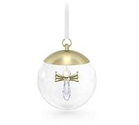 Swarovski Angel Hanging Ball Ornament, Gold tone and Clear Crystal and Champagne Gold tone Accents, from the Holiday Magic Collection