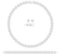 Swarovski Angelic Jewellery Set - Women's Swarovski Necklace and Earring Pair with Sparkling White Crystal