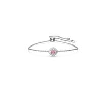 Swarovski Angelic Square Bracelet with Pink and White crystals Rhodium Plated chain and Bolo Style Adjustable closure an Amazon Exclusive